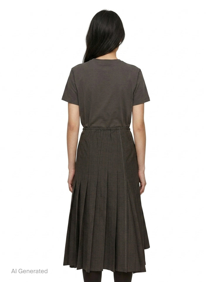 Glen Check Pleated Skirt | sacai | Club21 - back