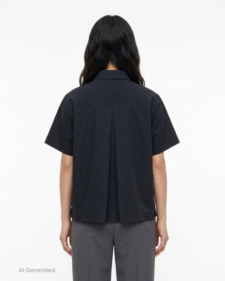 Grosgrain Bonding Short Sleeve Shirt | sacai | Club21 - back