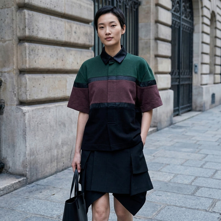 Color Block Short Sleeve Shirt | sacai | Club21 - lifestyle