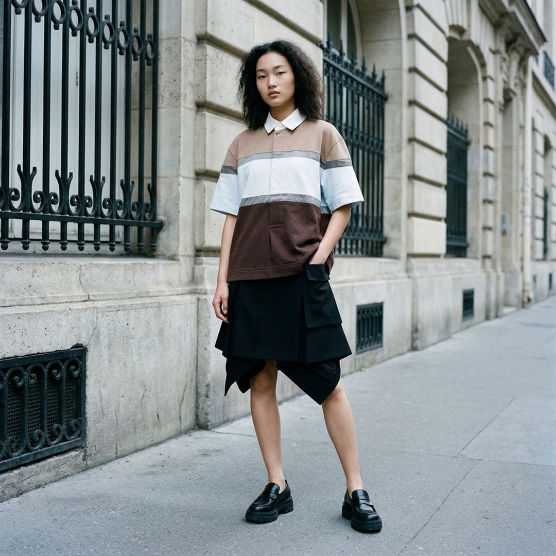 Color Block Short Sleeve Shirt | sacai | Club21 - lifestyle