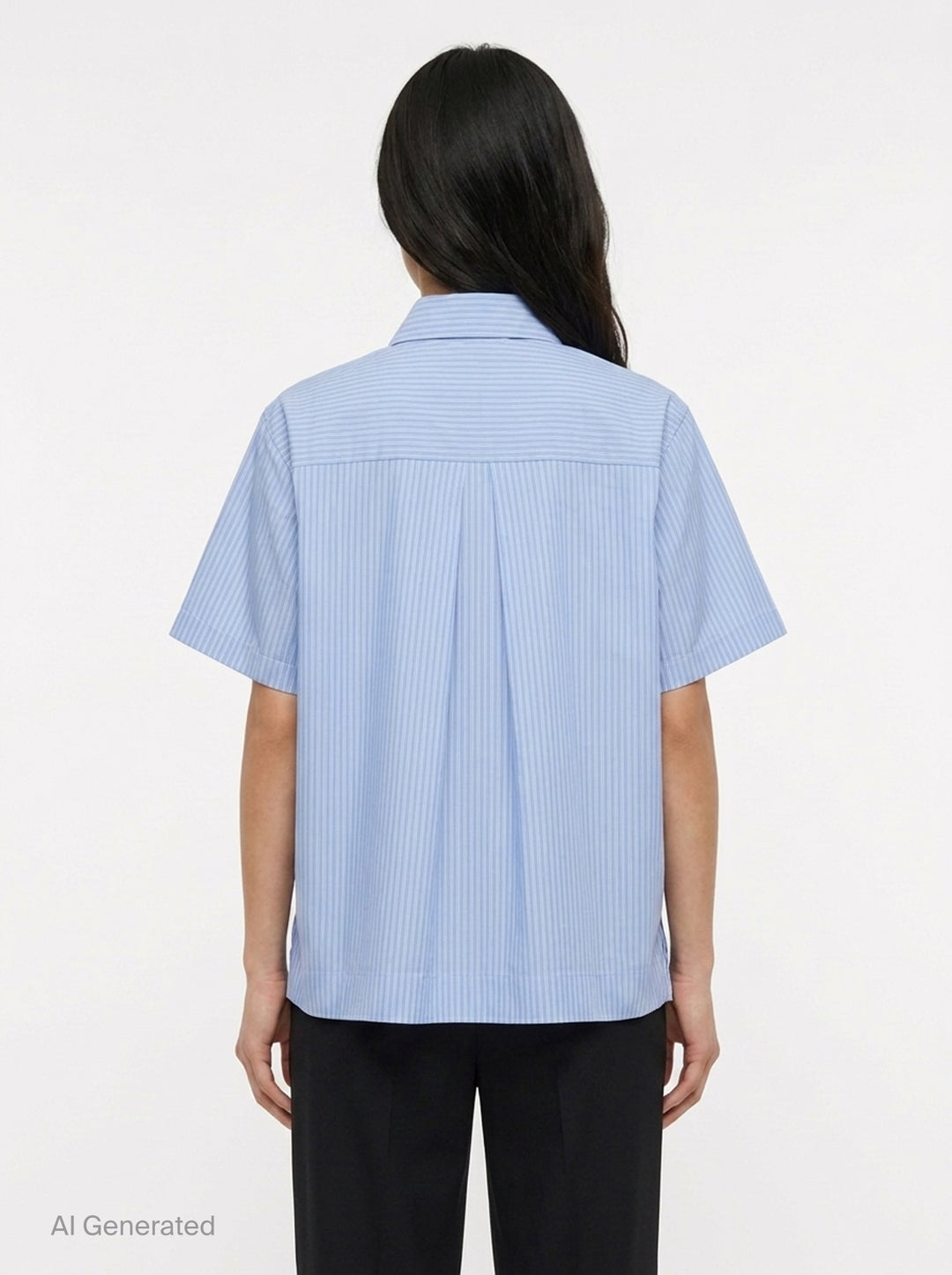 Cotton Poplin Short Sleeve Shirt | sacai | Club21 - back