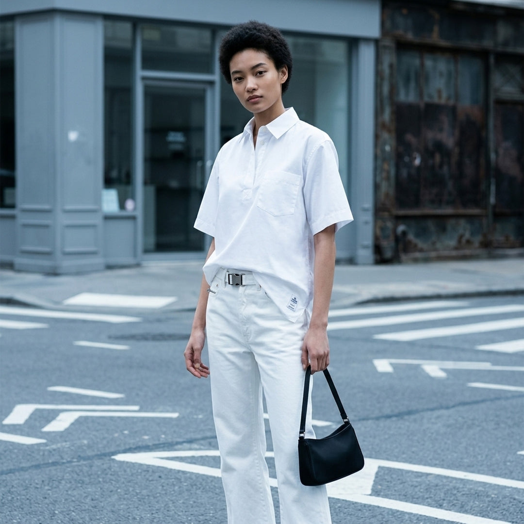 Cotton Poplin Short Sleeve Shirt | sacai | Club21 - lifestyle