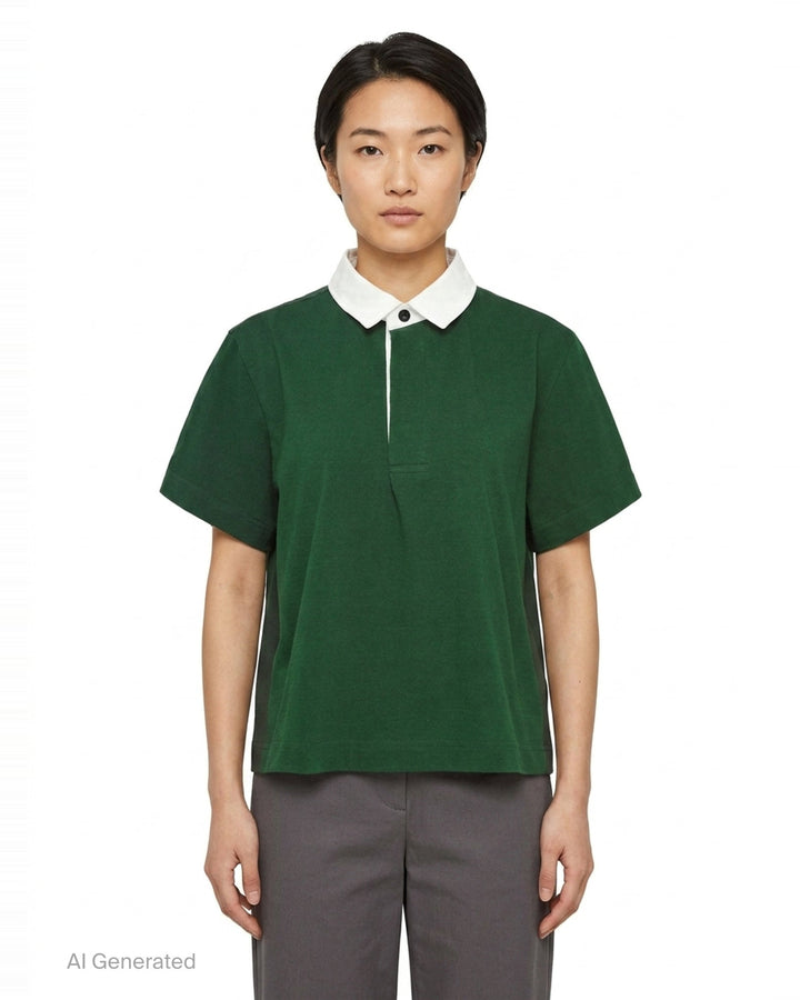 Poplin Polo Shirt | sacai | Club21 - front