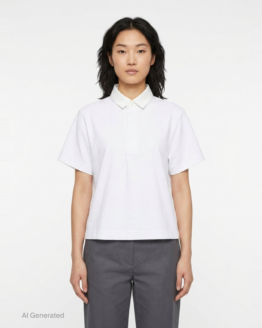 Poplin Polo Shirt | sacai | Club21 - front