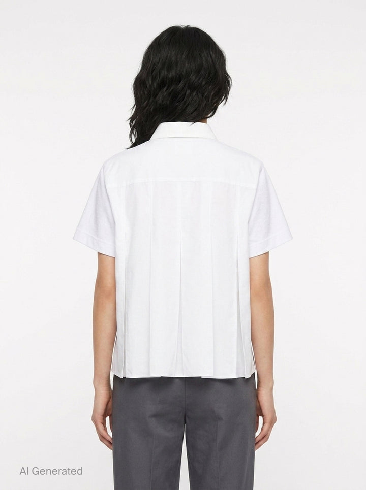 Poplin Polo Shirt | sacai | Club21 - back