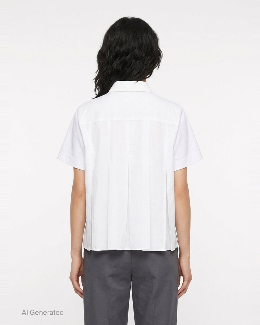 Poplin Polo Shirt | sacai | Club21 - back