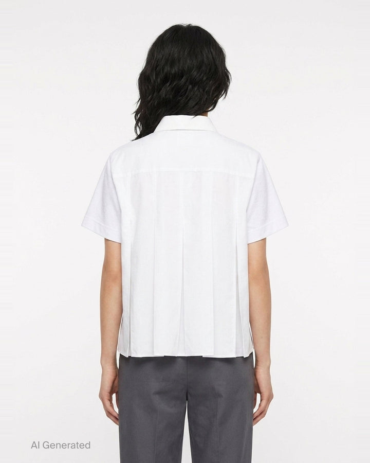Poplin Polo Shirt | sacai | Club21 - back