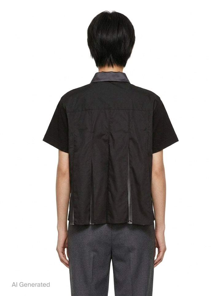 Poplin Polo Shirt | sacai | Club21 - back