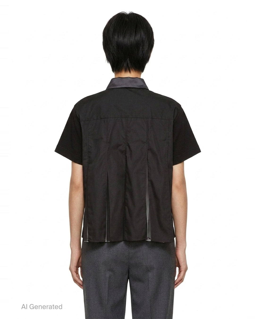 Poplin Polo Shirt | sacai | Club21 - back