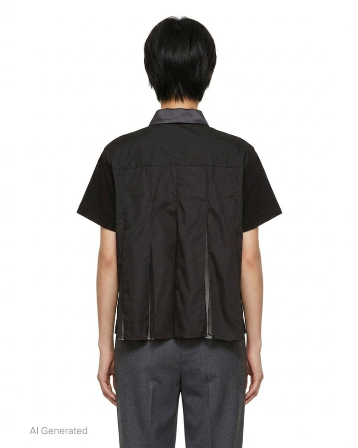 Poplin Polo Shirt | sacai | Club21 - back