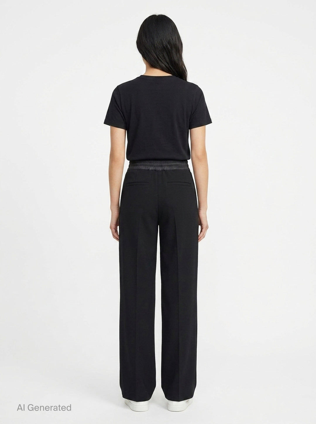 Matelassé Twill Wide-Leg Pants | sacai | Club21 - back