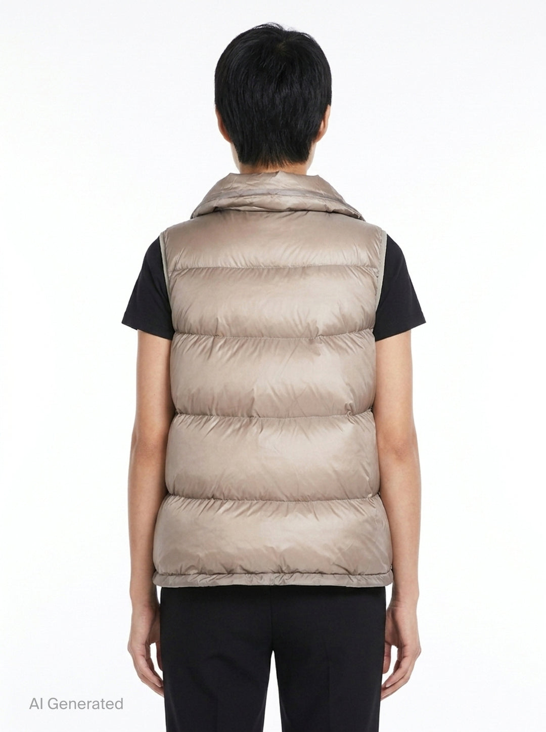 Metallic Puffer Gilet Vest | sacai | Club21 - back