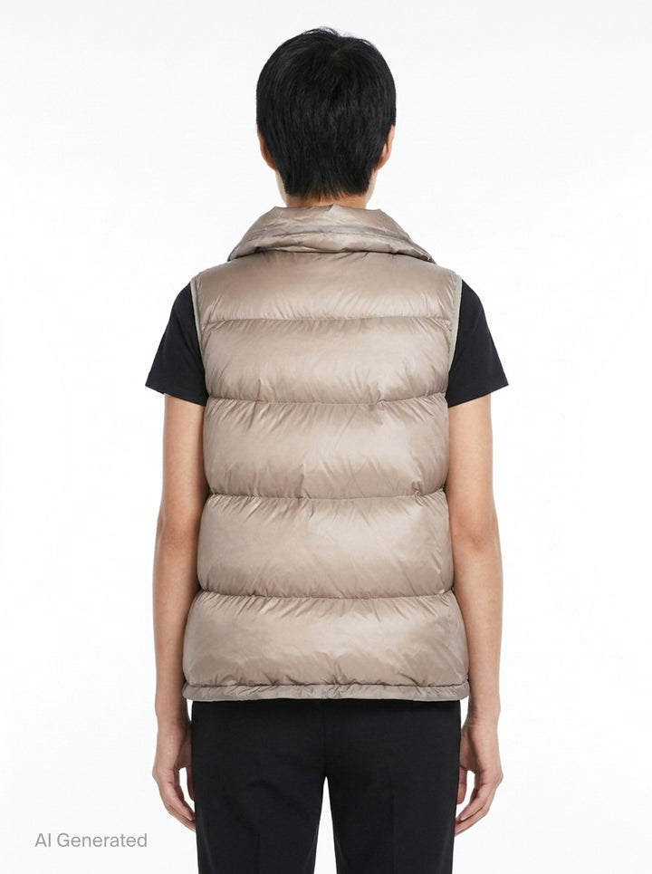 Metallic Puffer Gilet Vest | sacai | Club21 - back