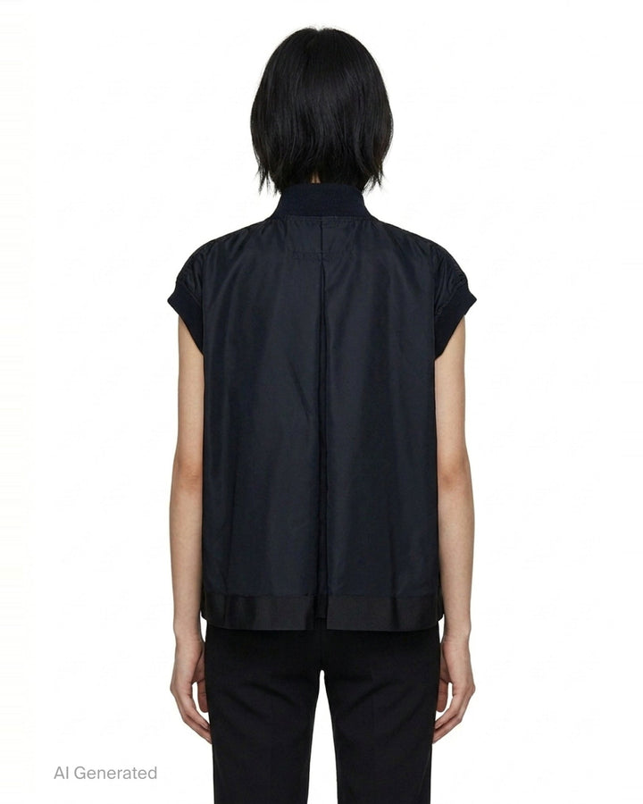Nylon Twill Bomber Vest | sacai | Club21 - back