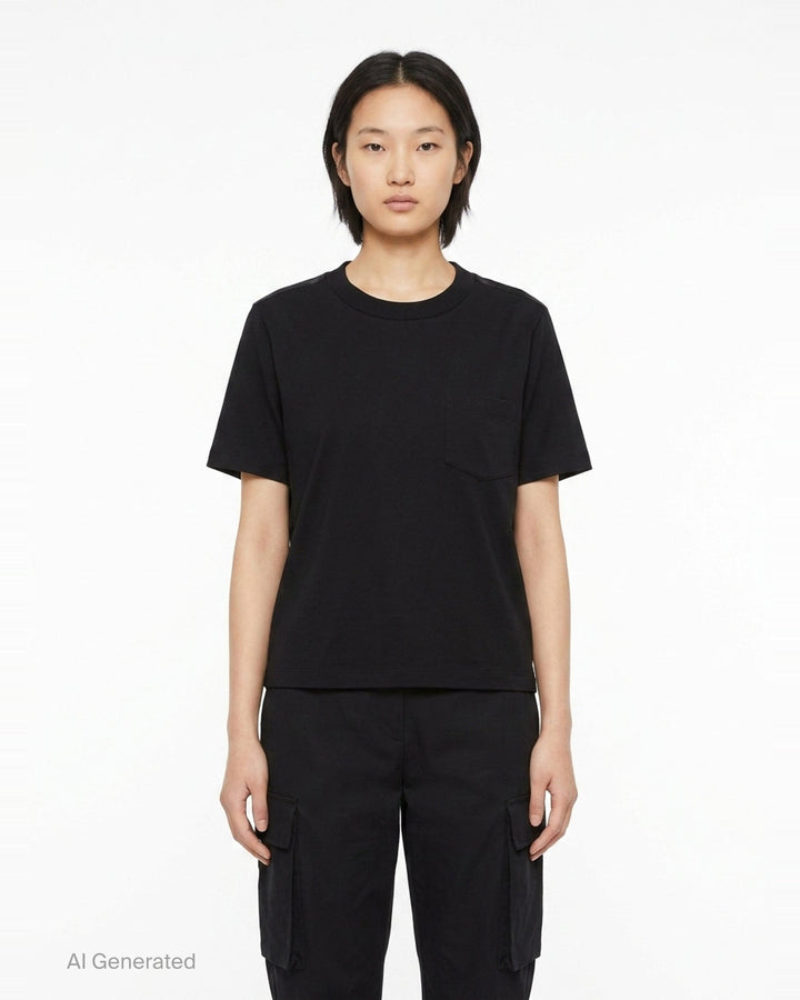 Nylon Twill Cotton Jersey T-Shirt | sacai | Club21 - front