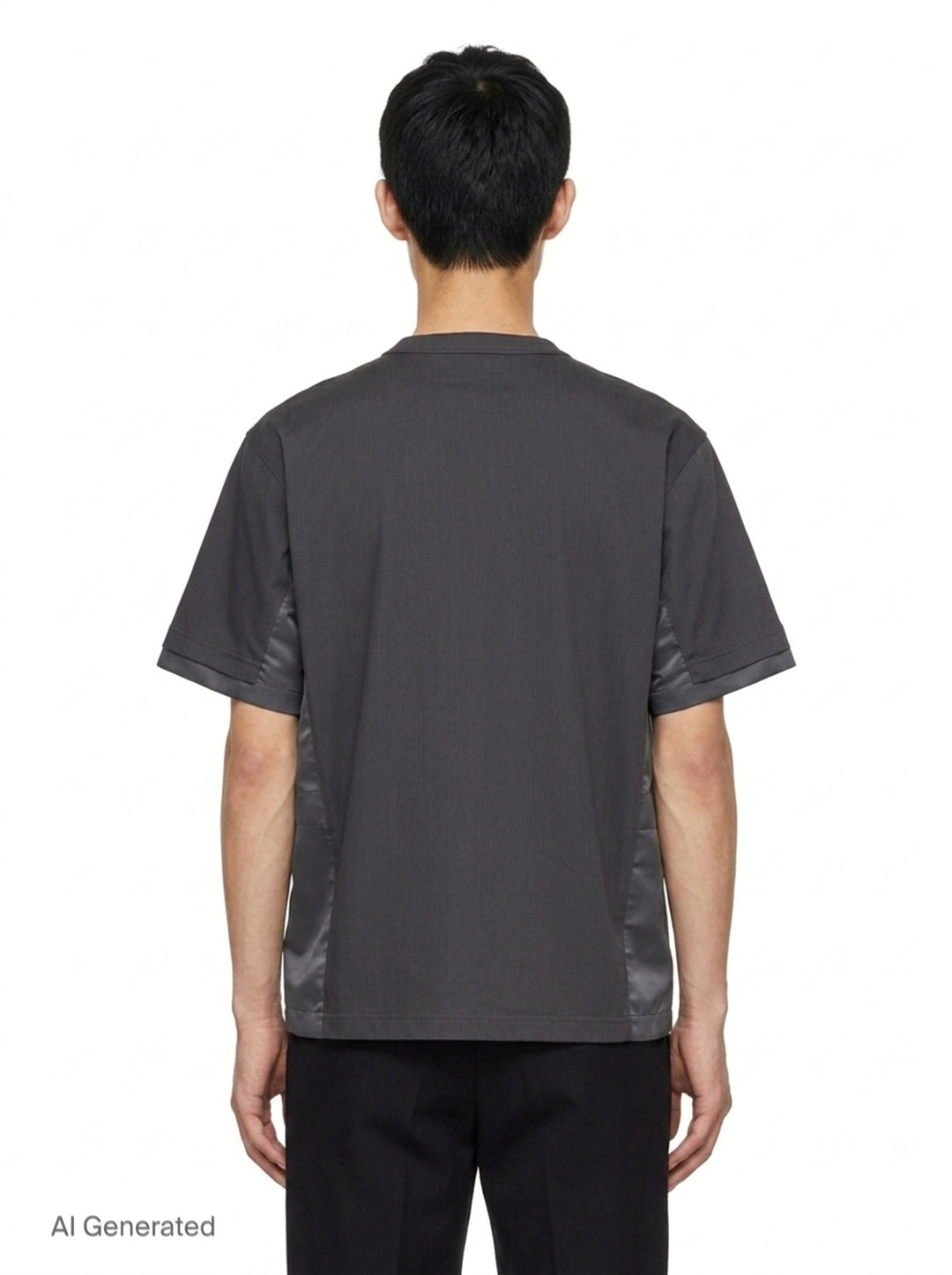 Nylon Twill Cotton Jersey T-Shirt | sacai | Club21 - back