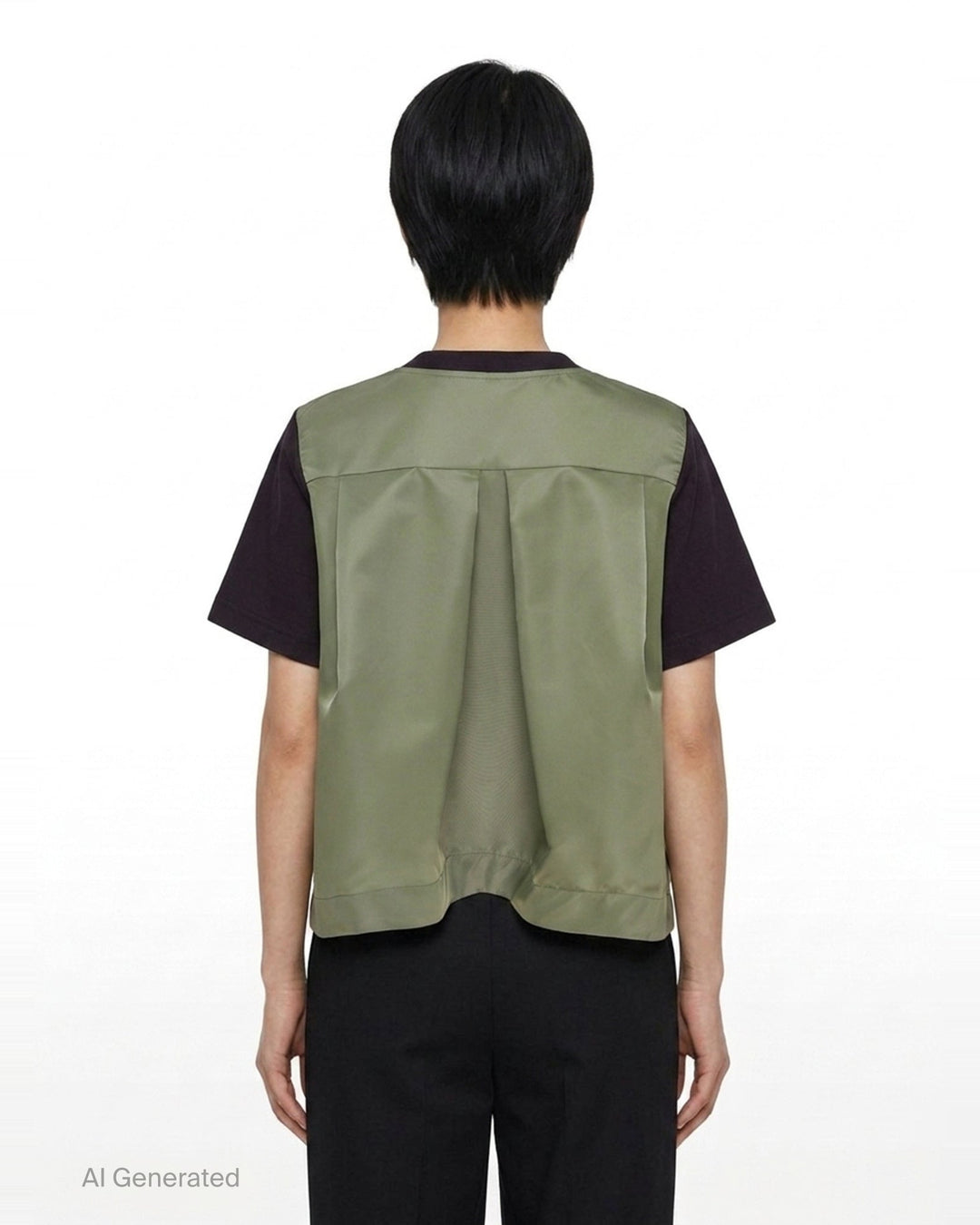 Nylon Twill Cotton Jersey T-Shirt | sacai | Club21 - back