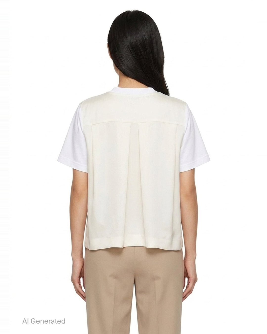 Nylon Twill Cotton Jersey T-Shirt | sacai | Club21 - back