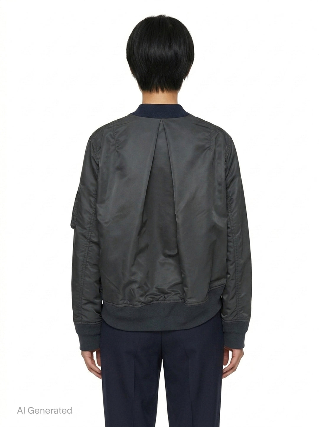 Nylon Twill Cotton Knit Cardigan | sacai | Club21 - back