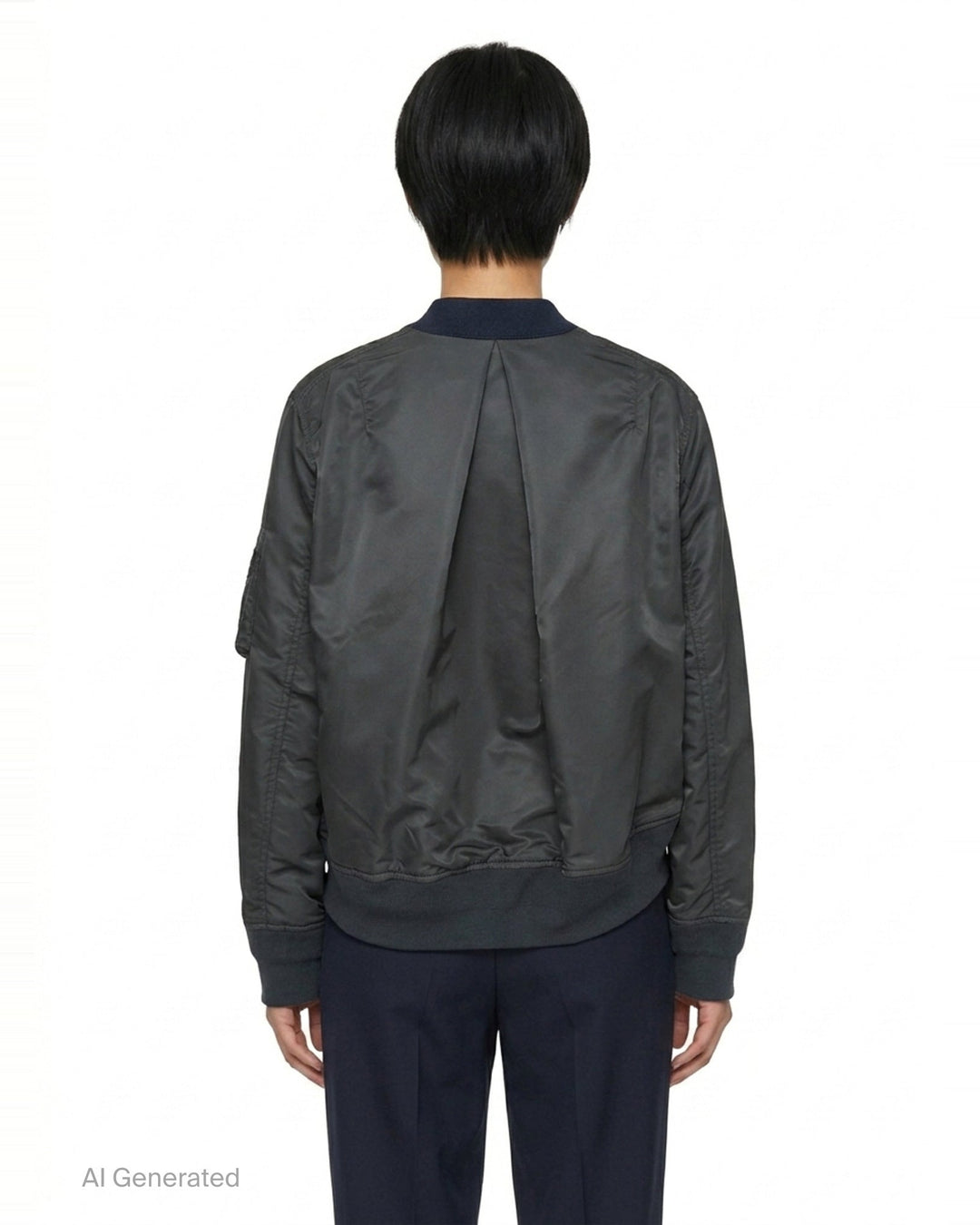 Nylon Twill Cotton Knit Cardigan | sacai | Club21 - back