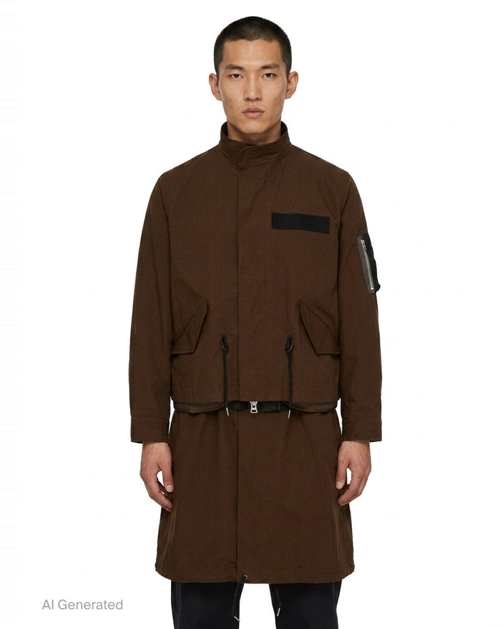 Nylon Twill Ripstop Coat | sacai | Club21 - front