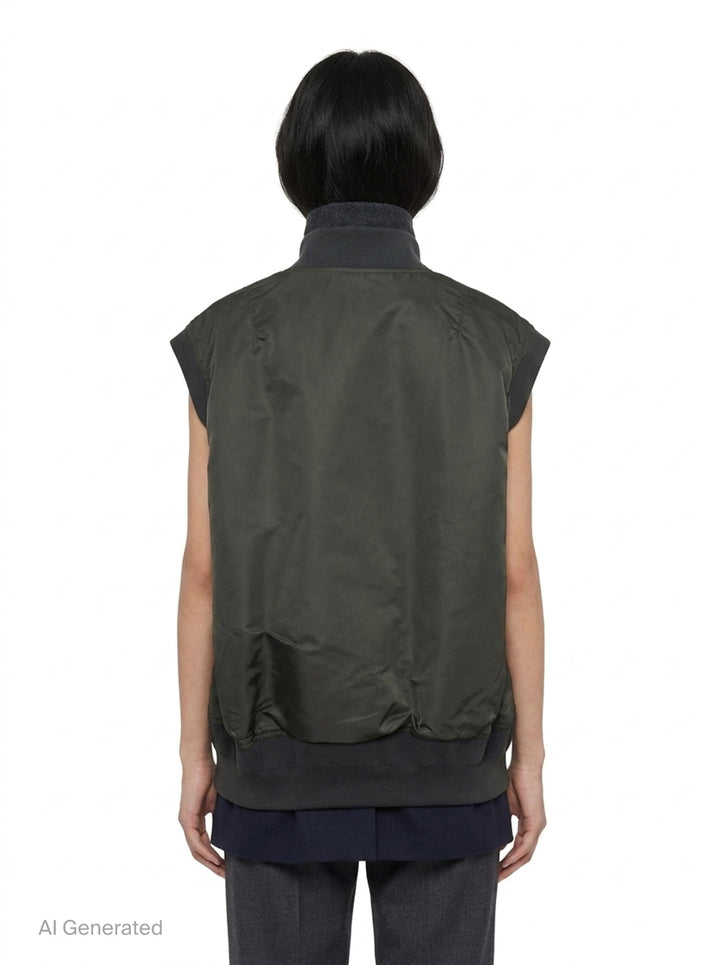 Nylon Twill Suiting Vest | sacai | Club21 - back