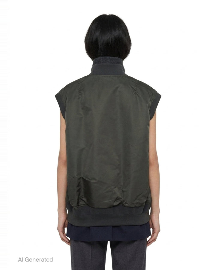 Nylon Twill Suiting Vest | sacai | Club21 - back