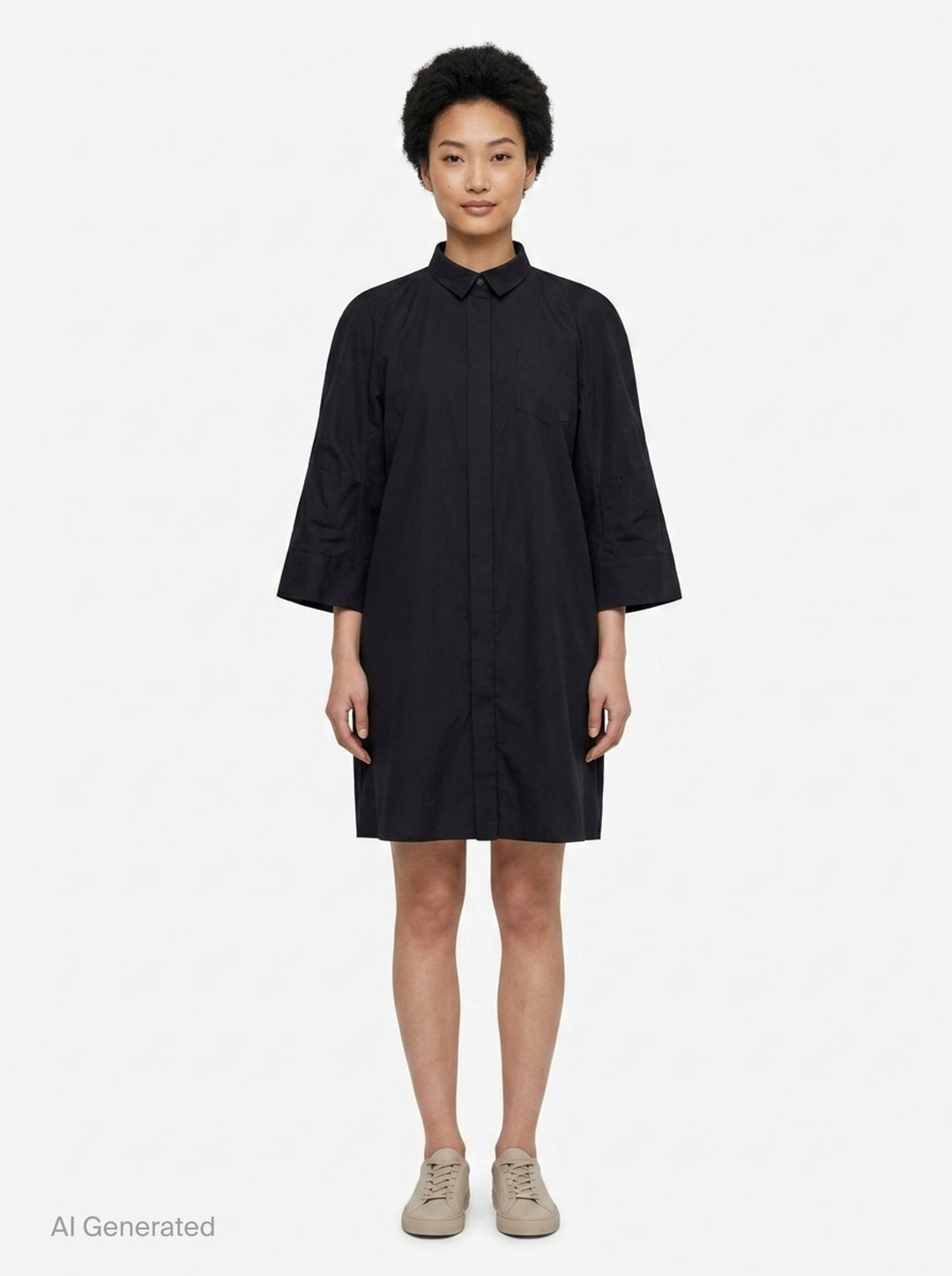Oversized Poplin Shirt Dress | sacai | Club21 - front