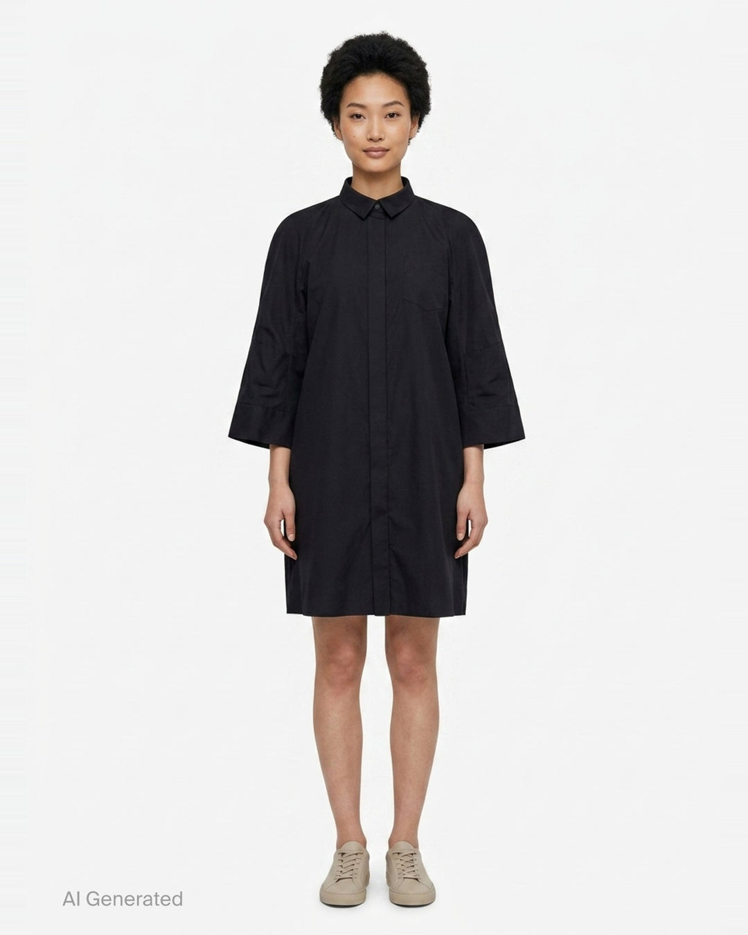 Oversized Poplin Shirt Dress | sacai | Club21 - front