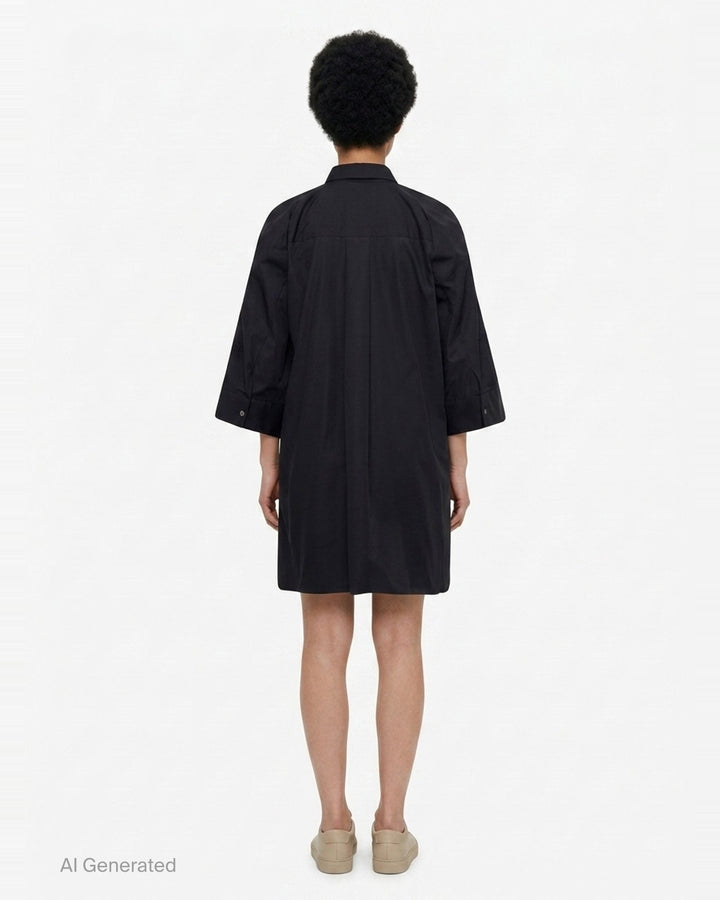 Oversized Poplin Shirt Dress | sacai | Club21 - back