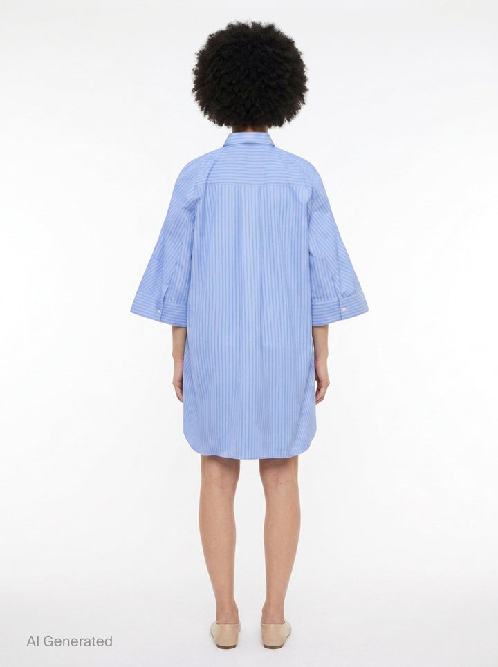 Oversized Poplin Shirt Dress | sacai | Club21 - back