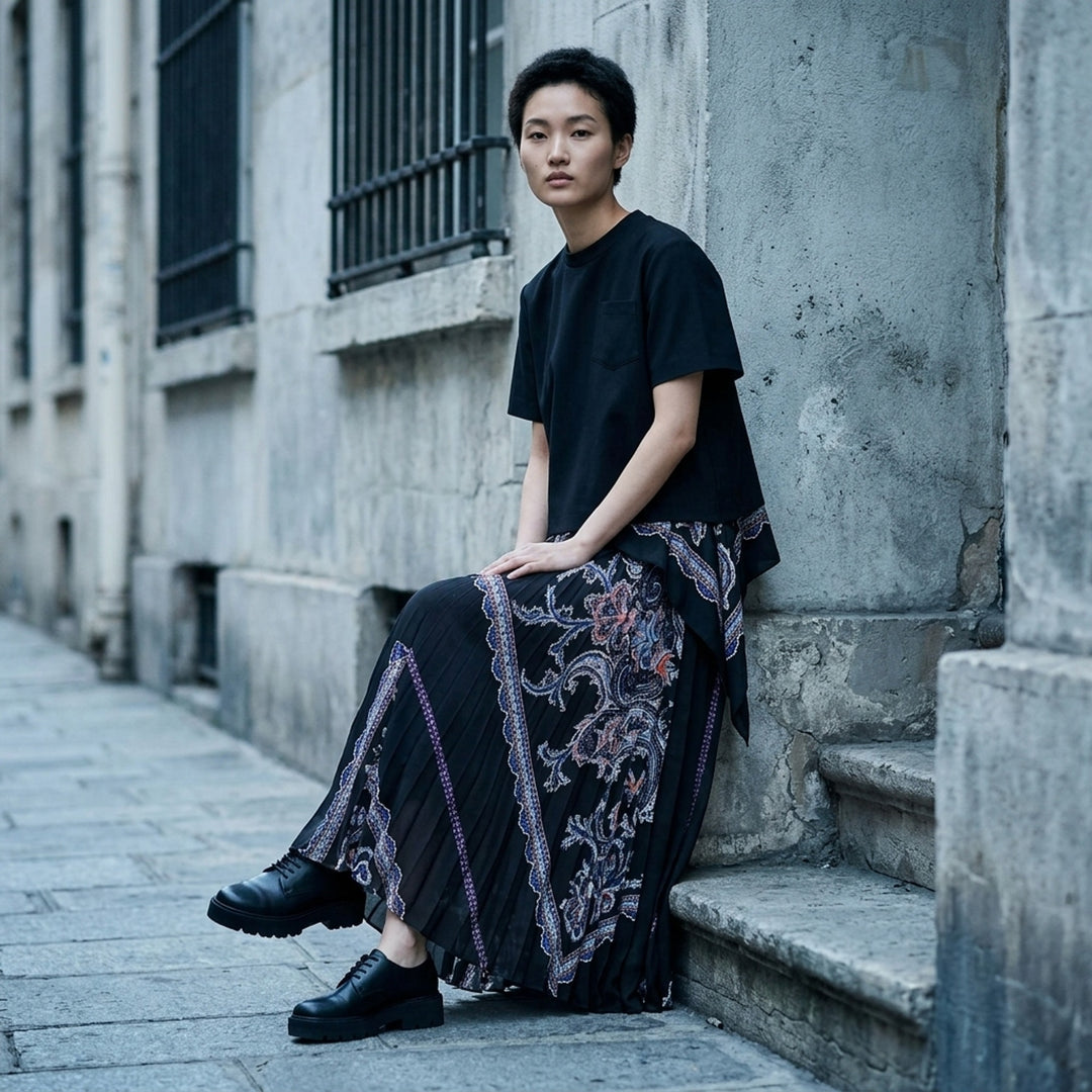 Paisley Print Midi Skirt | sacai | Club21 - lifestyle