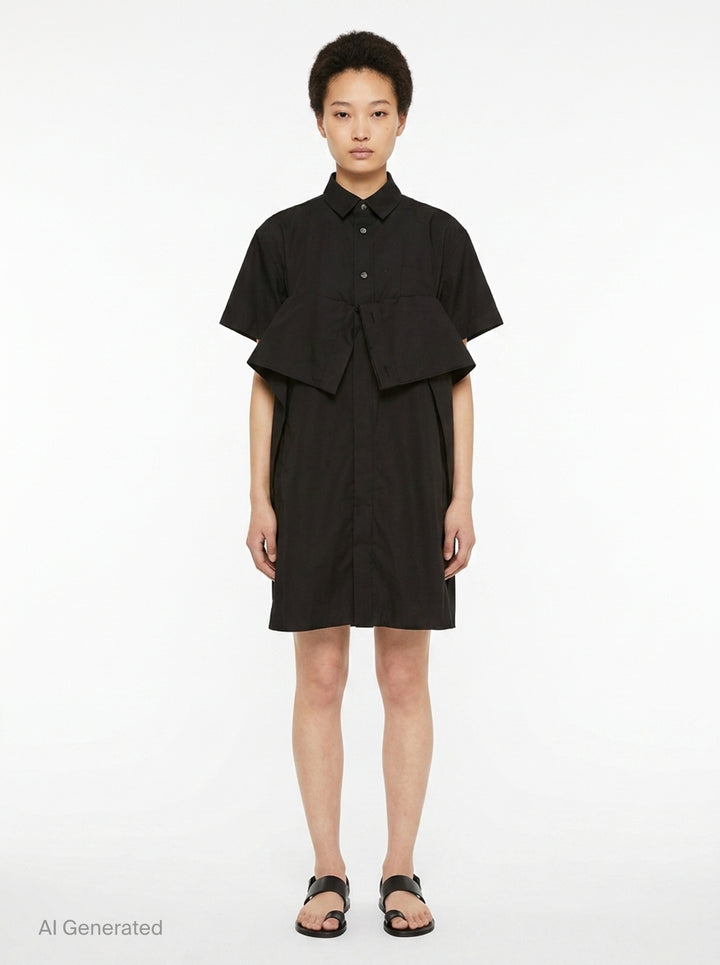 Poplin Bow Shirt Dress | sacai | Club21 - front