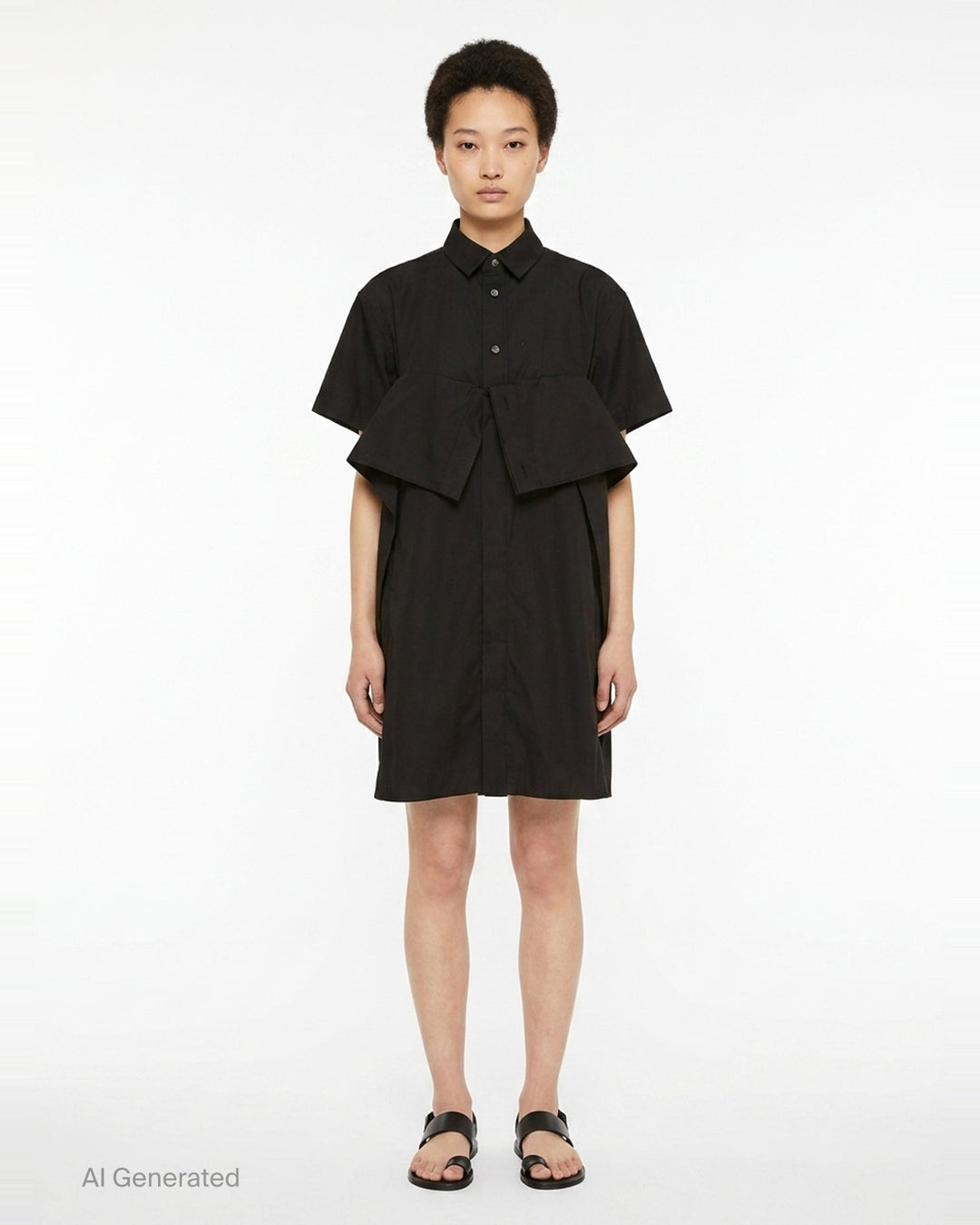 Poplin Bow Shirt Dress | sacai | Club21 - front