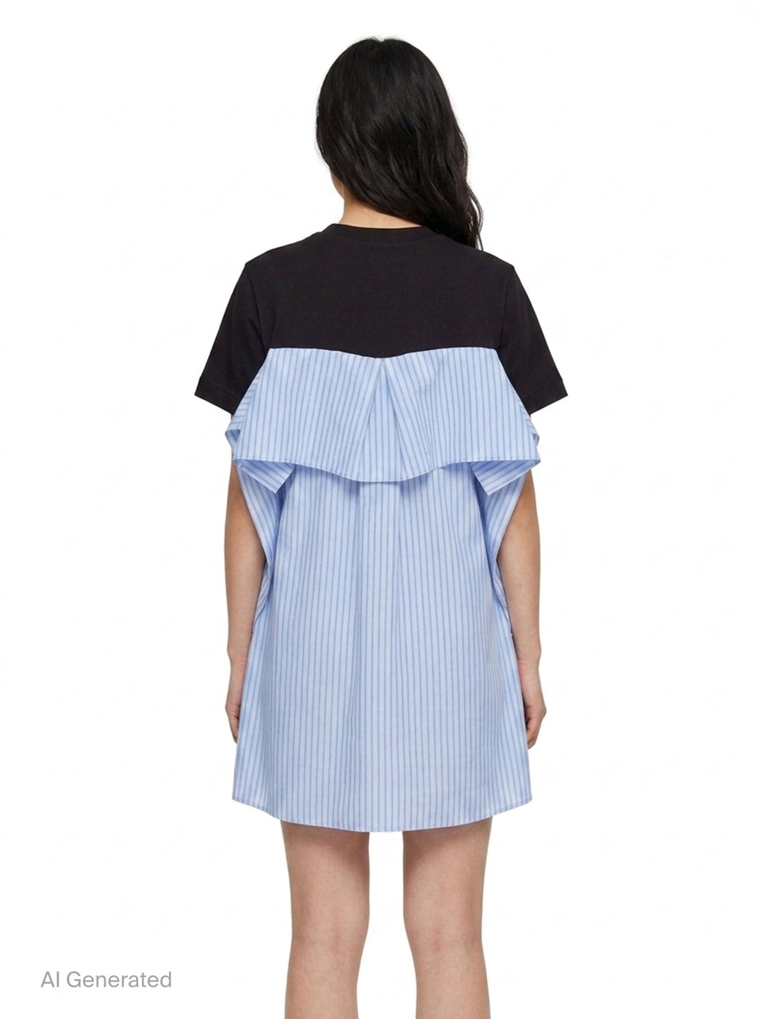 Poplin Cotton Jersey Dress | sacai | Club21 - back