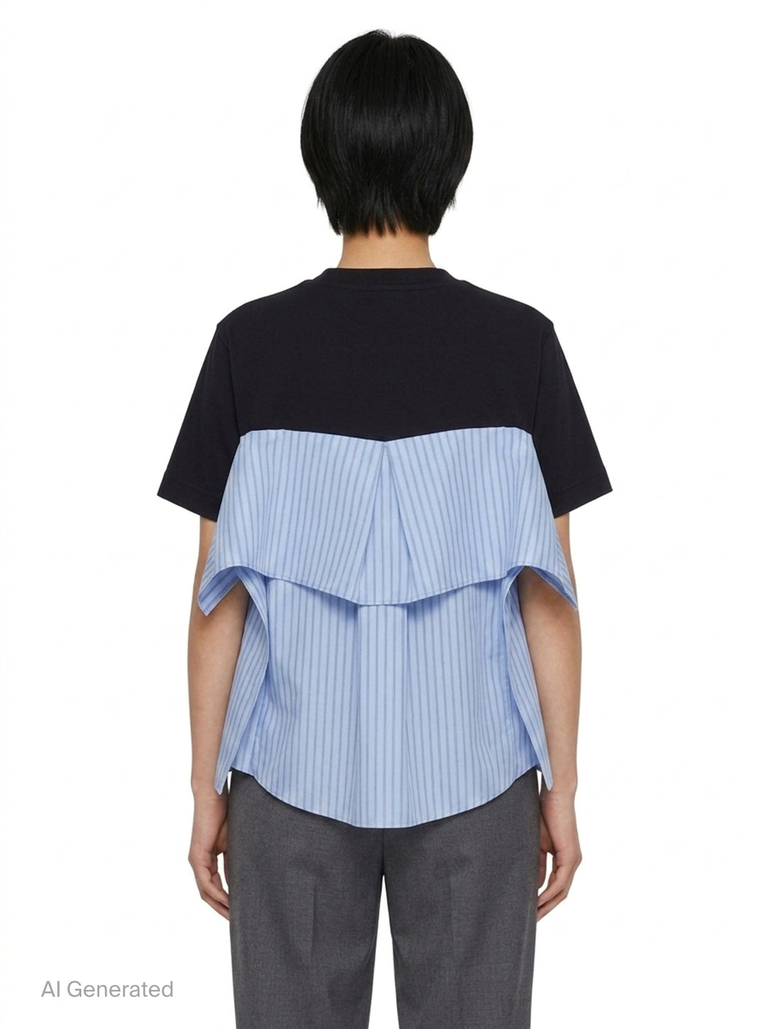 Poplin Cotton Jersey T-Shirt | sacai | Club21 - back