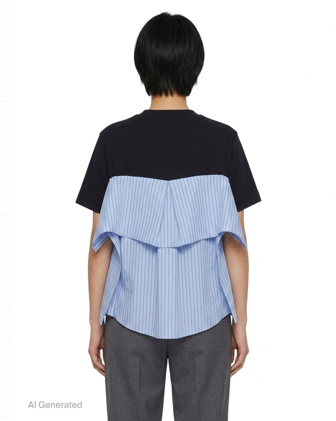Poplin Cotton Jersey T-Shirt | sacai | Club21 - back