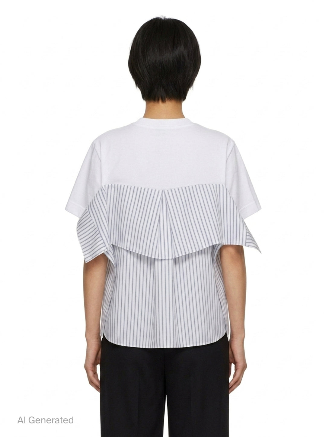 Poplin Cotton Jersey T-Shirt | sacai | Club21 - back