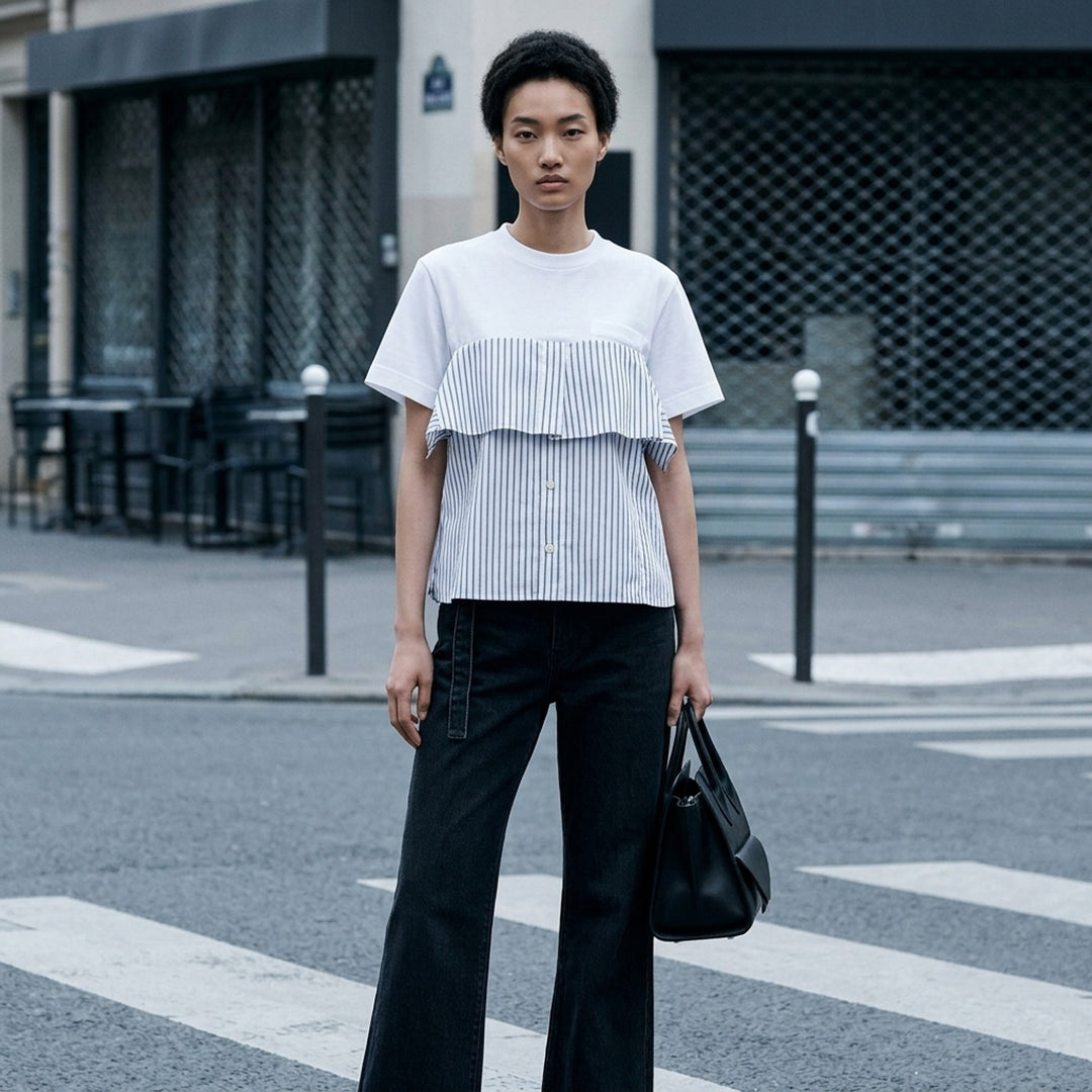 Poplin Cotton Jersey T-Shirt | sacai | Club21 - lifestyle