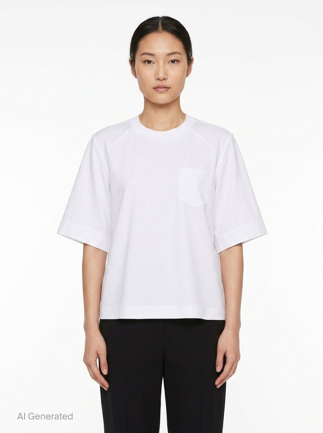 Poplin Cotton Jersey Tee | sacai | Club21 - front