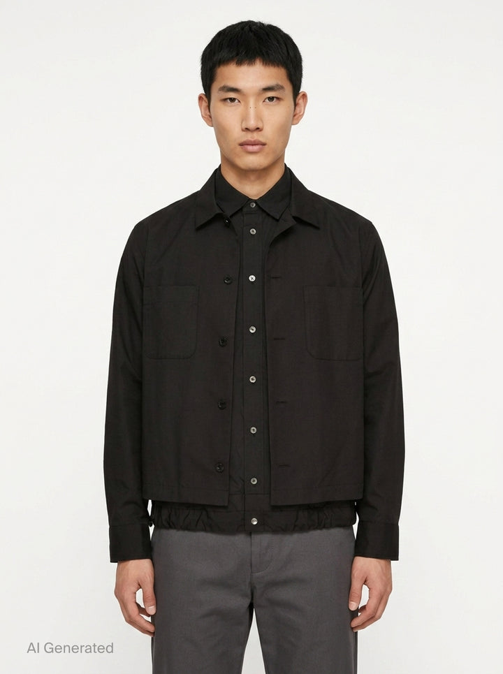 Poplin Long Sleeve Shirt | sacai | Club21 - front