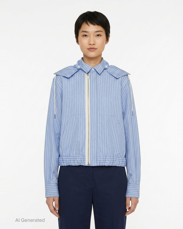 Poplin Zip-Up Jacket | sacai | Club21 - front