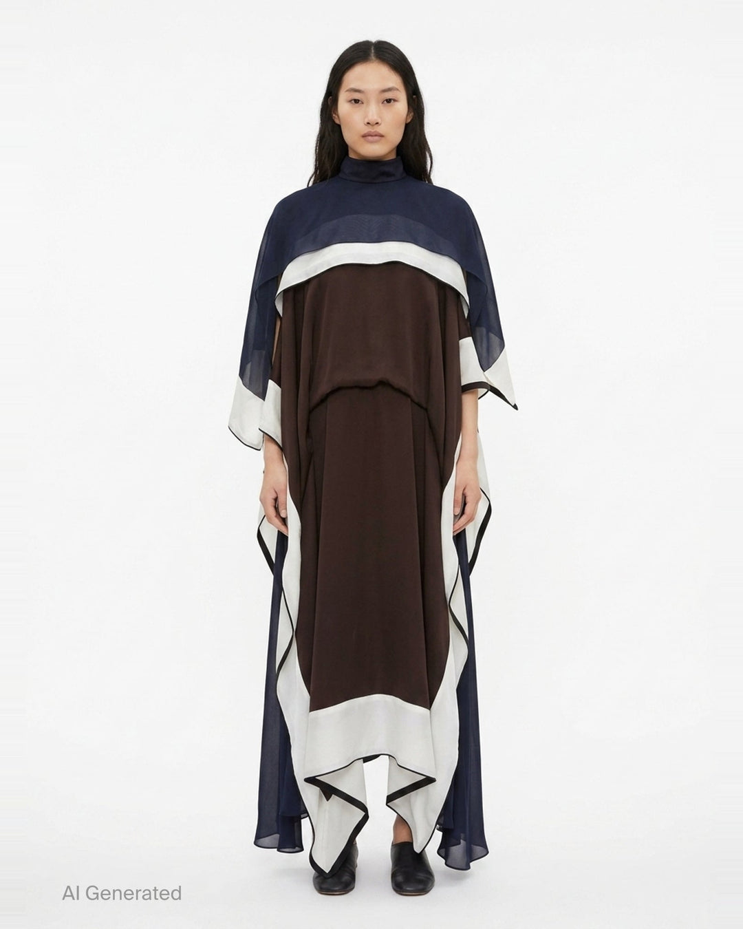 Satin Chiffon Layered Dress | sacai | Club21 - front