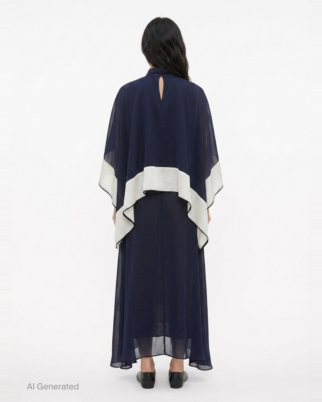 Satin Chiffon Layered Dress | sacai | Club21 - back