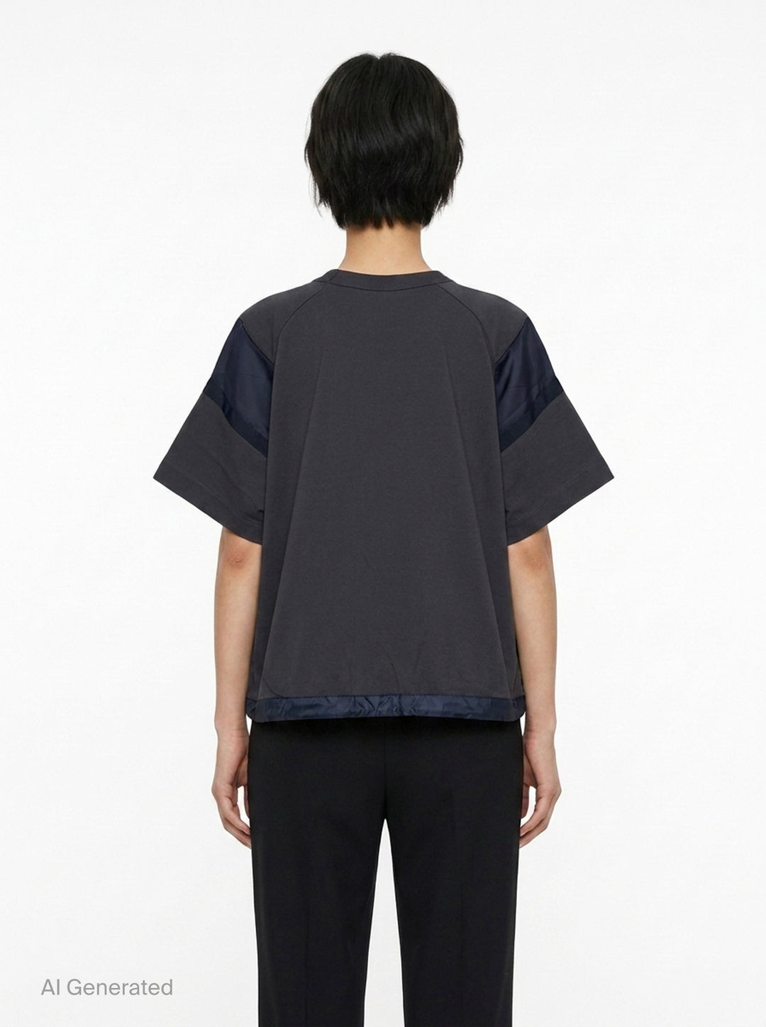 Satin x Cotton Jersey T-Shirt | sacai | Club21 - back