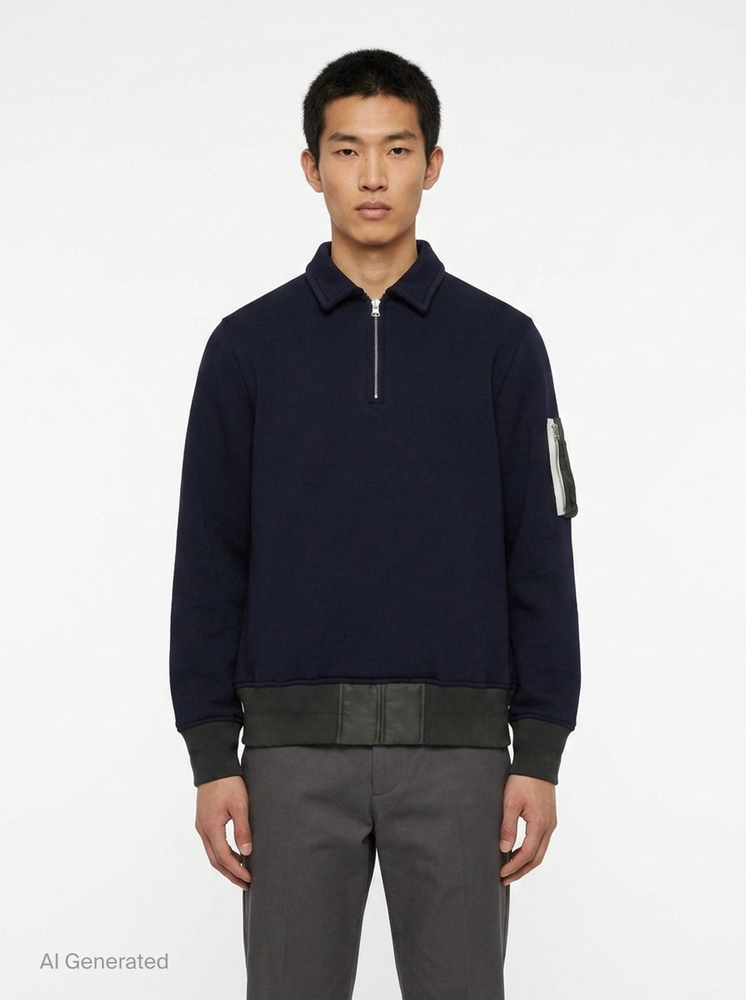 Sponge Sweat Half-Zip Polo | sacai | Club21 - front