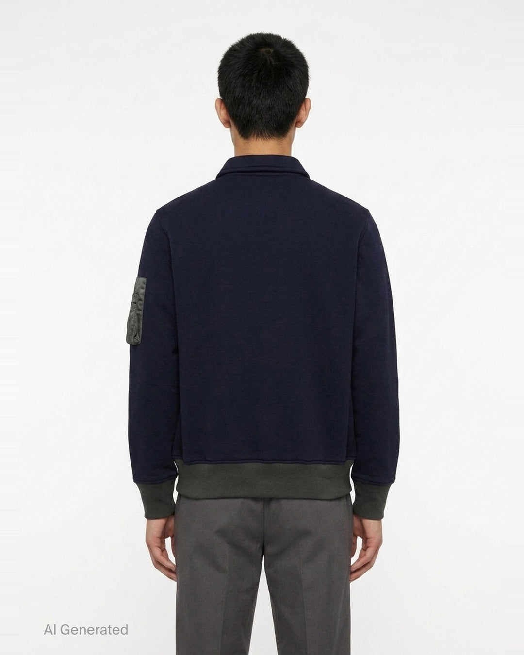 Sponge Sweat Half-Zip Polo | sacai | Club21 - back