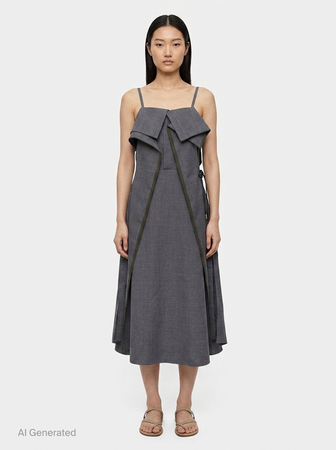 Suiting Midi Dress | sacai | Club21 - front