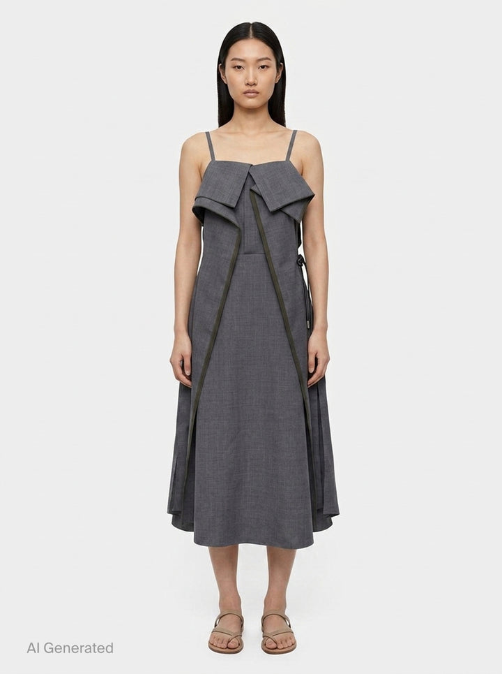 Suiting Midi Dress | sacai | Club21 - front