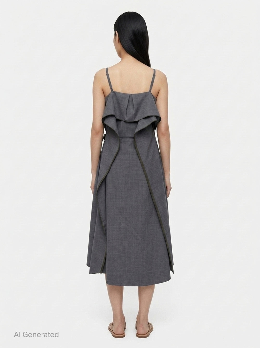 Suiting Midi Dress | sacai | Club21 - back